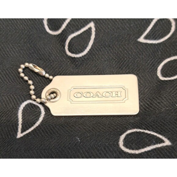 Coach Handbags - COACH Silver Tone Metal Hang Tag Charm Key Chain 3